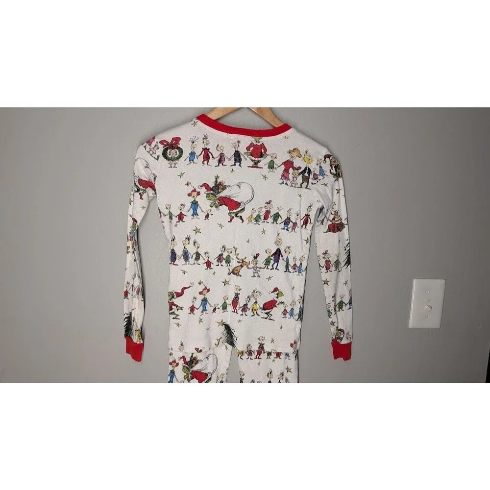 Pottery Barn Kids Dr. Seuss Grinch 2-Piece Christmas Pajama Set Size 12